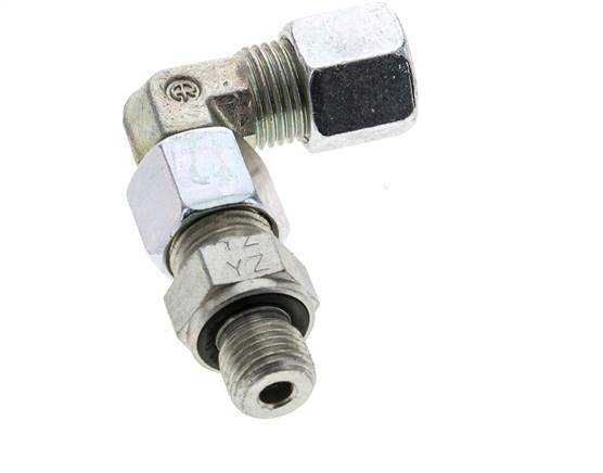 8S & G1/4'' Zink plated Steel Elbow Cutting Fitting with Male Threads 630 bar Adjustable ISO 8434-1