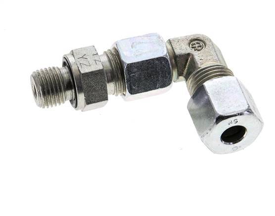 8S & G1/4'' Zink plated Steel Elbow Cutting Fitting with Male Threads 630 bar Adjustable ISO 8434-1