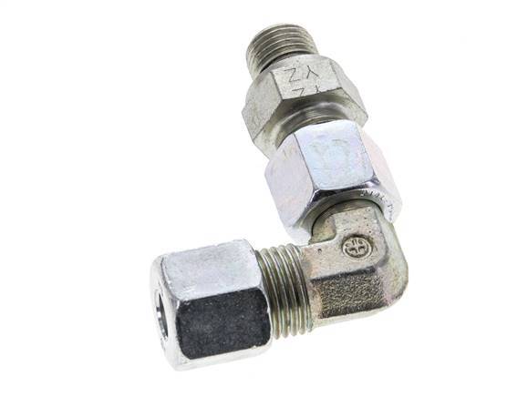 8S & G1/4'' Zink plated Steel Elbow Cutting Fitting with Male Threads 630 bar Adjustable ISO 8434-1