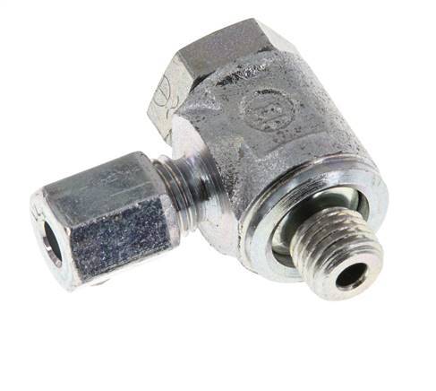 5LL & M8x1 Racor giratorio de acero cincado con rosca macho 100 bar giratorio ISO 8434-1
