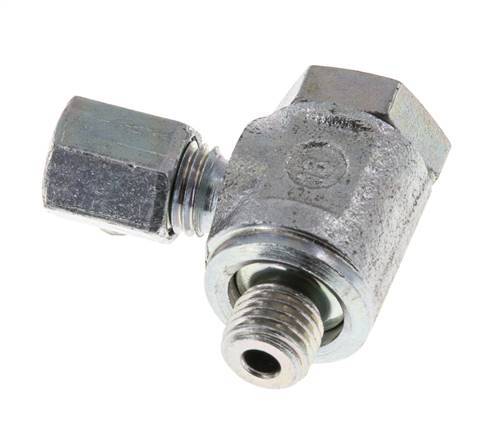 5LL & M8x1 Racor giratorio de acero cincado con rosca macho 100 bar giratorio ISO 8434-1