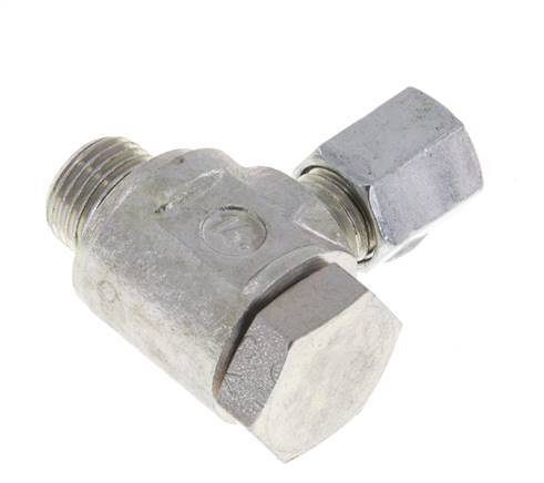 4LL & G1/8'' Acero Zincado Racor Giratorio de Corte con Rosca Macho 100 bar Giratorio ISO 8434-1