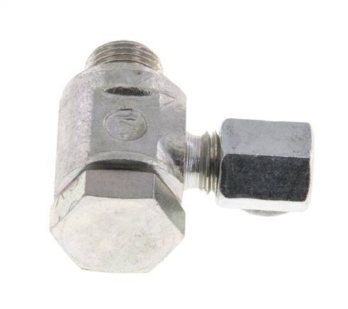 4LL & G1/8'' Acero Zincado Racor Giratorio de Corte con Rosca Macho 100 bar Giratorio ISO 8434-1