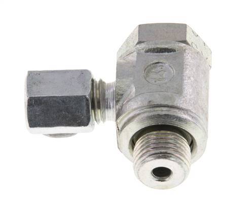 4LL & G1/8'' Acero Zincado Racor Giratorio de Corte con Rosca Macho 100 bar Giratorio ISO 8434-1