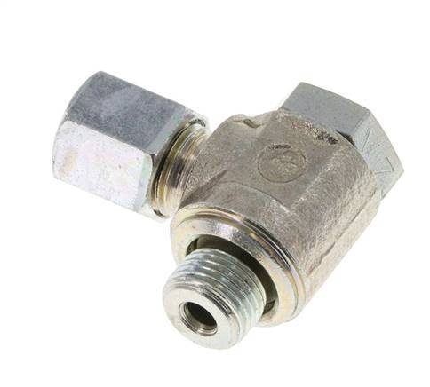 6LL & G1/8'' Acero Zincado Racor Giratorio de Corte con Rosca Macho 100 bar Giratorio ISO 8434-1