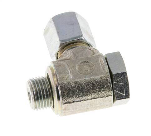 6LL & G1/8'' Acero Zincado Racor Giratorio de Corte con Rosca Macho 100 bar Giratorio ISO 8434-1