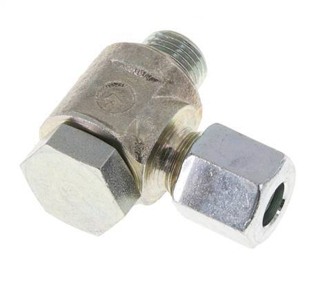 6LL & G1/8'' Acero Zincado Racor Giratorio de Corte con Rosca Macho 100 bar Giratorio ISO 8434-1