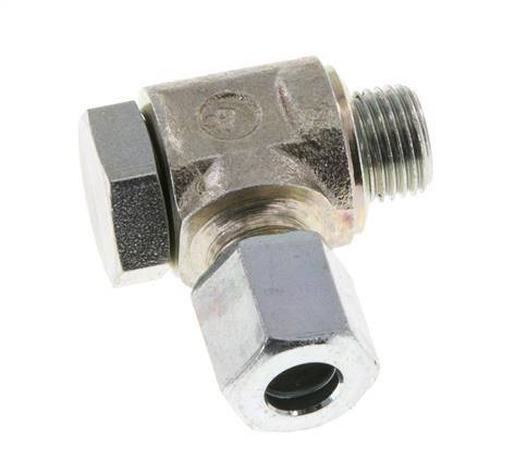 6LL & G1/8'' Acero Zincado Racor Giratorio de Corte con Rosca Macho 100 bar Giratorio ISO 8434-1
