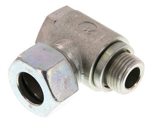 Racor giratorio de acero galvanizado 18L y G1/2'' con rosca macho 160 bar giratorio ISO 8434-1