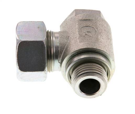 Racor giratorio de acero galvanizado 18L y G1/2'' con rosca macho 160 bar giratorio ISO 8434-1