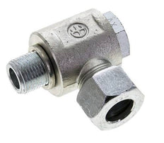 15L & M18x1.5 Zink plated Steel Swivel Joint Cutting Fitting with Male Threads 315 bar Rotatable ISO 8434-1