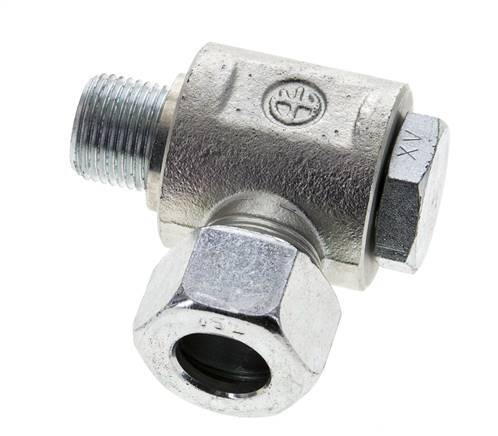 15L & M18x1.5 Zink plated Steel Swivel Joint Cutting Fitting with Male Threads 315 bar Rotatable ISO 8434-1