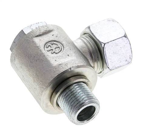 15L & M18x1.5 Zink plated Steel Swivel Joint Cutting Fitting with Male Threads 315 bar Rotatable ISO 8434-1