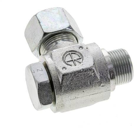 16S & M22x1.5 Zink plated Steel Swivel Joint Cutting Fitting with Male Threads 400 bar Rotatable ISO 8434-1