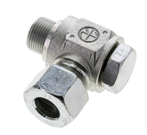 16S & M22x1.5 Zink plated Steel Swivel Joint Cutting Fitting with Male Threads 400 bar Rotatable ISO 8434-1