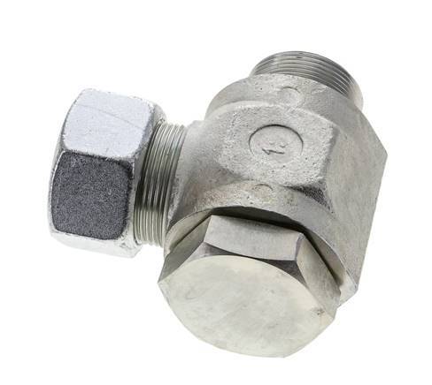 30S & M42x2 Zink plated Steel Swivel Joint Cutting Fitting with Male Threads 250 bar Rotatable ISO 8434-1