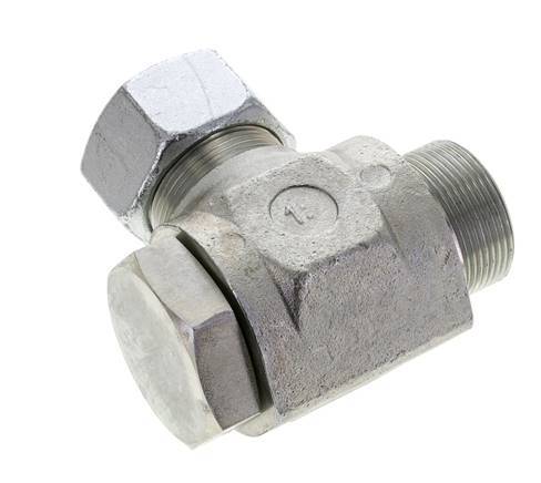 30S & M42x2 Zink plated Steel Swivel Joint Cutting Fitting with Male Threads 250 bar Rotatable ISO 8434-1