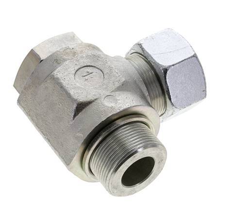 30S & M42x2 Zink plated Steel Swivel Joint Cutting Fitting with Male Threads 250 bar Rotatable ISO 8434-1
