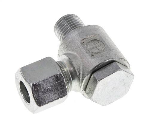 Racor giratorio de acero galvanizado de 10L y G1/4'' con rosca macho 315 bar giratorio ISO 8434-1