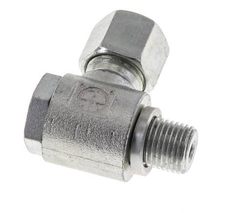 Racor giratorio de acero galvanizado de 10L y G1/4'' con rosca macho 315 bar giratorio ISO 8434-1