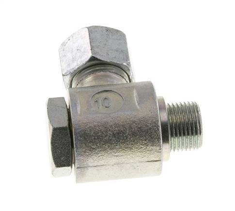 12S & G3/8'' Acero Zincado Racor Giratorio con Rosca Macho 400 bar Giratorio ISO 8434-1