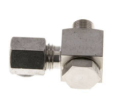 Racor giratorio de acero inoxidable 6L y G1/8'' con rosca macho 315 bar giratorio ISO 8434-1
