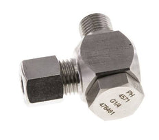 Racor giratorio de acero inoxidable 8L y G1/4'' con rosca macho 315 bar giratorio ISO 8434-1