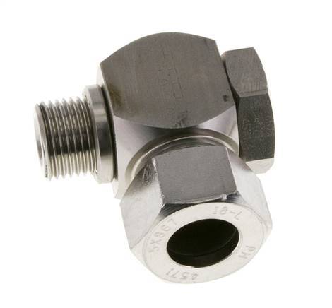 Racor giratorio de acero inoxidable 18L y G1/2'' con rosca macho 315 bar giratorio ISO 8434-1