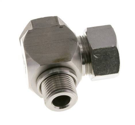 Racor giratorio de acero inoxidable 18L y G1/2'' con rosca macho 315 bar giratorio ISO 8434-1