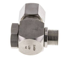 Racor giratorio de acero inoxidable 16S y G1/2'' con rosca macho 400 bar giratorio ISO 8434-1