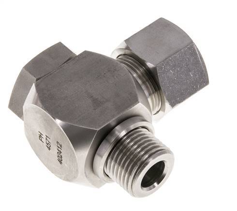 Racor giratorio de acero inoxidable 16S y G1/2'' con rosca macho 400 bar giratorio ISO 8434-1