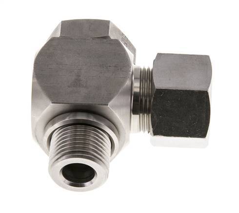 Racor giratorio de acero inoxidable 16S y G1/2'' con rosca macho 400 bar giratorio ISO 8434-1