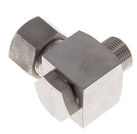 20S y G3/4'' Racor giratorio de acero inoxidable con rosca macho 400 bar giratorio ISO 8434-1