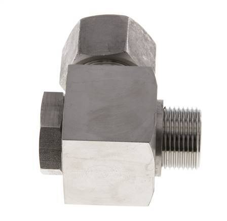 20S y G3/4'' Racor giratorio de acero inoxidable con rosca macho 400 bar giratorio ISO 8434-1