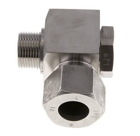 20S y G3/4'' Racor giratorio de acero inoxidable con rosca macho 400 bar giratorio ISO 8434-1