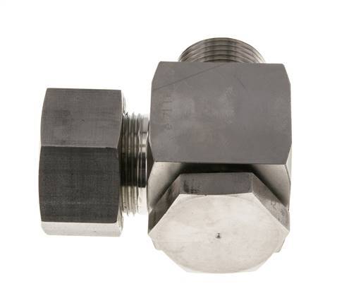 Racor giratorio de acero inoxidable 25S y G1'' con rosca macho 250 bar giratorio ISO 8434-1