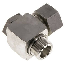 Racor giratorio de acero inoxidable 25S y G1'' con rosca macho 250 bar giratorio ISO 8434-1