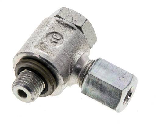6L y M10x1 Acero Zincado Racor Giratorio de Corte con Rosca Macho 315 bar Anillo NBRO Giratorio ISO 8434-1