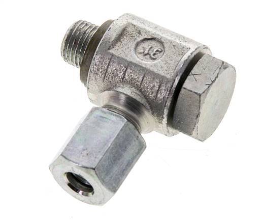 6L y M10x1 Acero Zincado Racor Giratorio de Corte con Rosca Macho 315 bar Anillo NBRO Giratorio ISO 8434-1