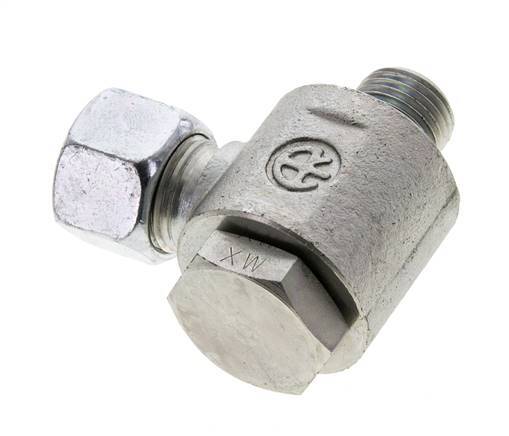 12L y M16x1,5 Racor giratorio de acero cincado con rosca macho 315 bar Anillo NBRO Giratorio ISO 8434-1
