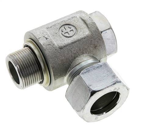 22L & M26x1.5 Racor giratorio de acero zincado con rosca macho 160 bar NBRO-ring Giratorio ISO 8434-1