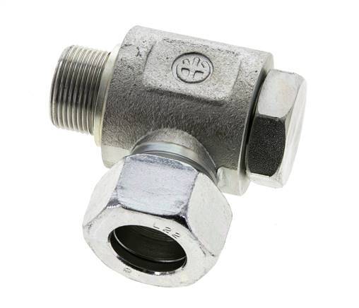 22L & M26x1.5 Racor giratorio de acero zincado con rosca macho 160 bar NBRO-ring Giratorio ISO 8434-1
