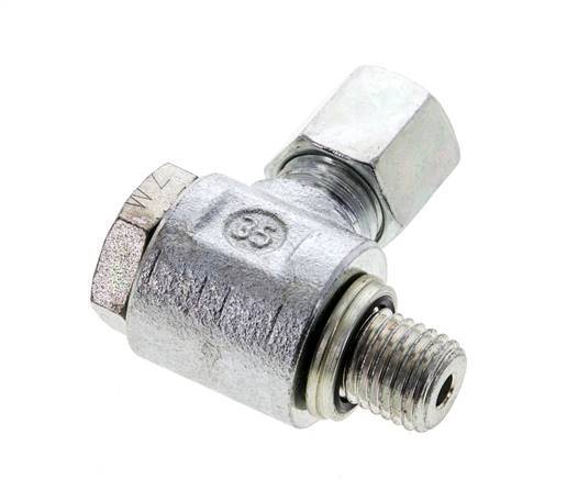 6S y M12x1,5 Racor giratorio de acero cincado con rosca macho 400 bar Anillo NBRO Giratorio ISO 8434-1