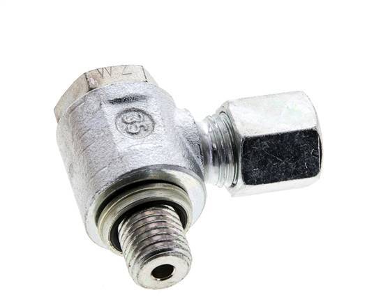 6S y M12x1,5 Racor giratorio de acero cincado con rosca macho 400 bar Anillo NBRO Giratorio ISO 8434-1