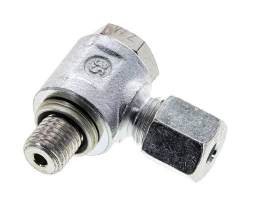 6S y M12x1,5 Racor giratorio de acero cincado con rosca macho 400 bar Anillo NBRO Giratorio ISO 8434-1