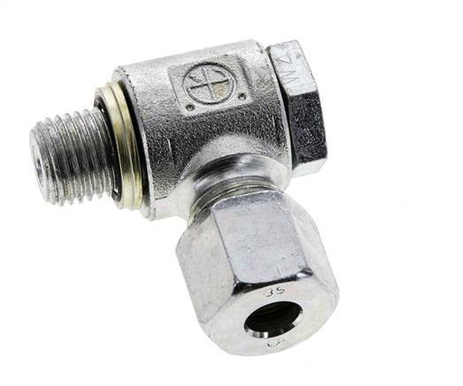 8S y M14x1,5 Racor giratorio de acero cincado con rosca macho 400 bar Anillo NBRO Giratorio ISO 8434-1