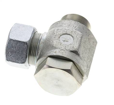 30S & M42x2 Zink plated Steel Swivel Joint Cutting Fitting with Male Threads 250 bar NBRO-ring Rotatable ISO 8434-1