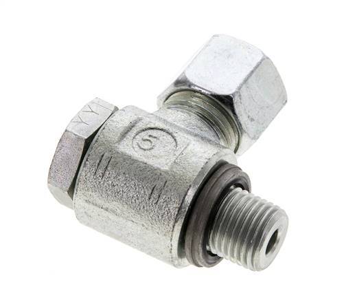 10L & G1/4'' Acero Zincado Racor Giratorio con Rosca Macho 315 bar NBRO-ring Giratorio ISO 8434-1