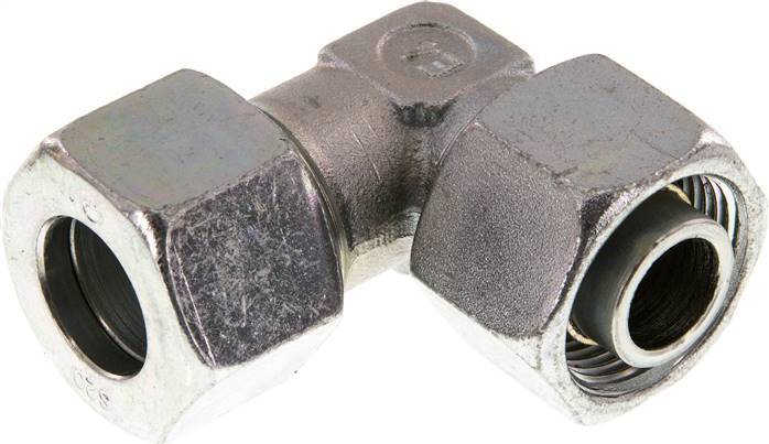 20S Accesorio de corte en forma de codo de acero galvanizado con rótula 400 bar NBR ajustable ISO 8434-1