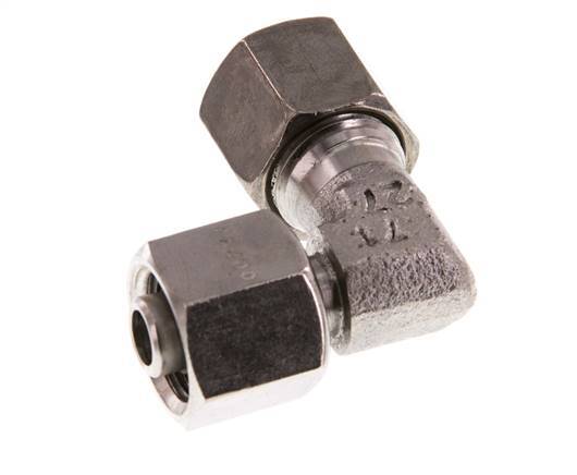Accesorio de corte en codo de acero inoxidable 8L con rótula 315 bar FKM ajustable ISO 8434-1